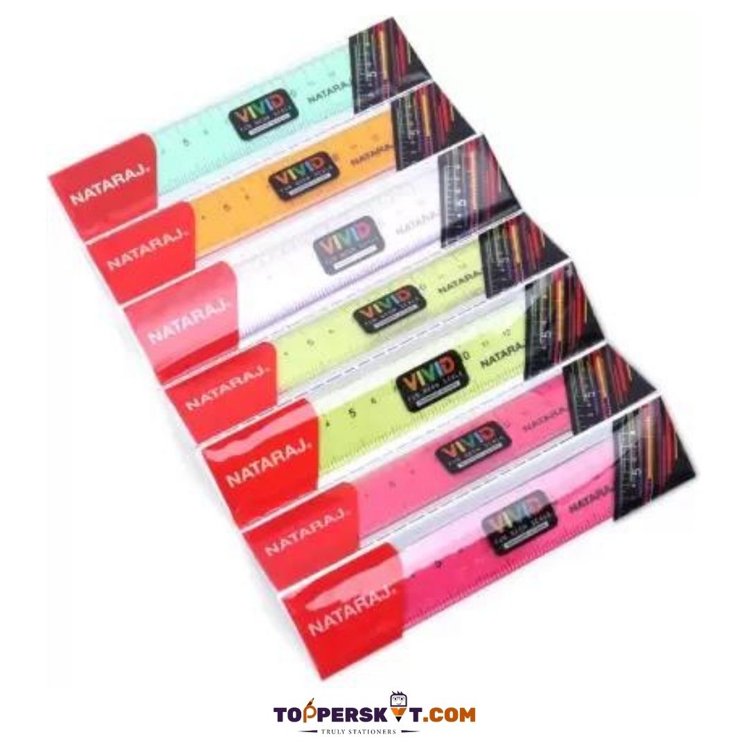 Nataraj Vivid Neon Scale - 15 Cm: Bright, Safe, and Vibrant Learning Tool ( Pack Of 1 ) - Topperskit LLP