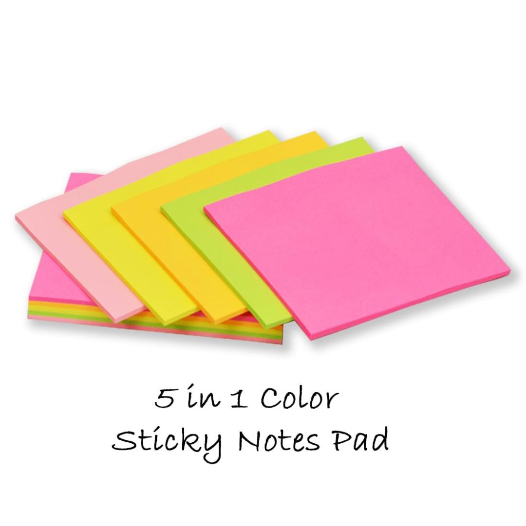 Colorful Sticky Notes - 3 inch x 4 inch : Keep your work organised ( Pack of 1 ) - Topperskit LLP