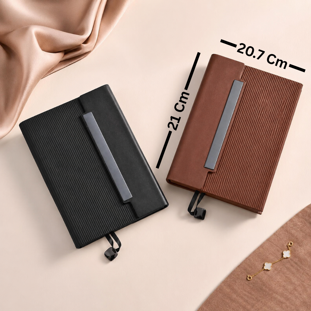 Premium Dual Color Textured Hard Cover Single Line Notebook ( Pack of 1 )