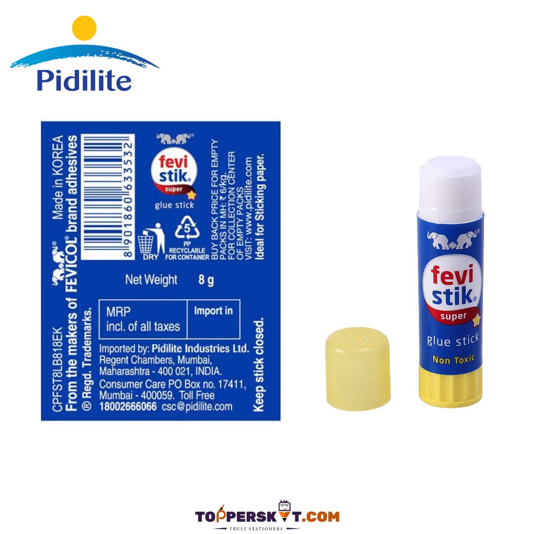 Pedilite Fevistik - 8 Gm: Effortless Gluing with Fast-Drying Formula and Extra-Strong Adhesive ( Pack Of 1 )