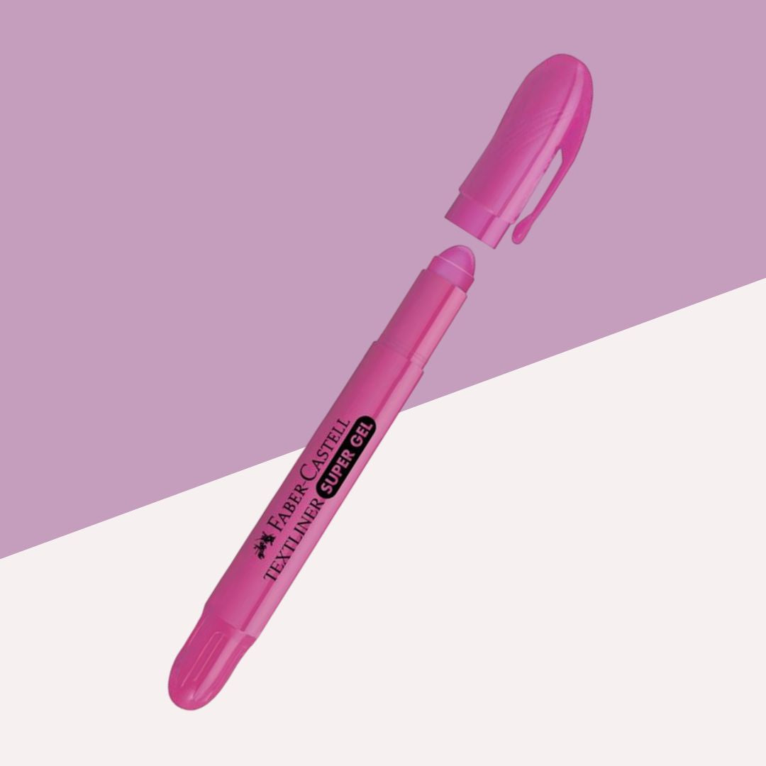 Faber-Castell Textliner Super Gel Crayon Florescent Pink Pack