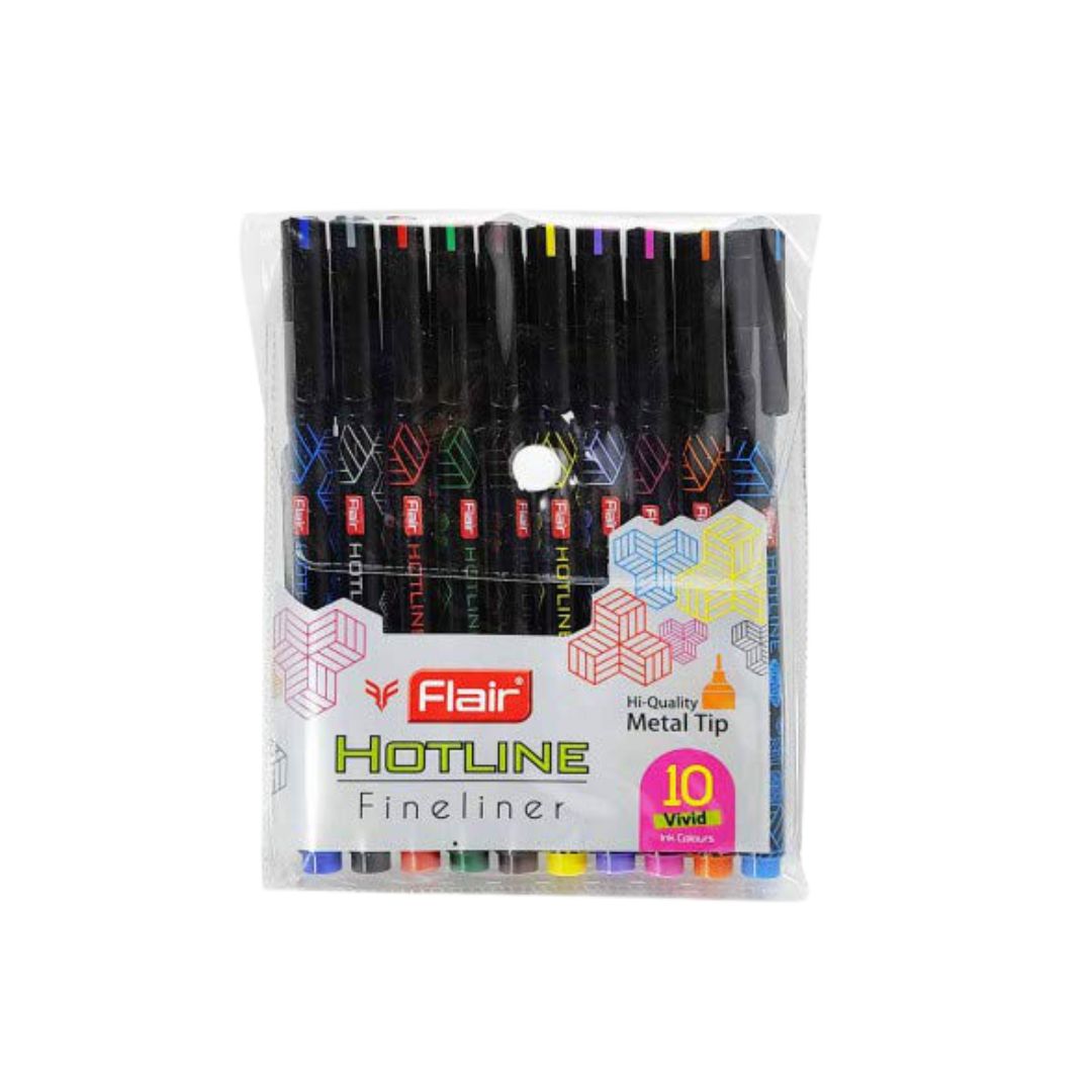 Flair Hotline Fineliners- Multicolour : Vibrant and Precise Fine Liner Pens for Artistic Excellence - Topperskit LLP