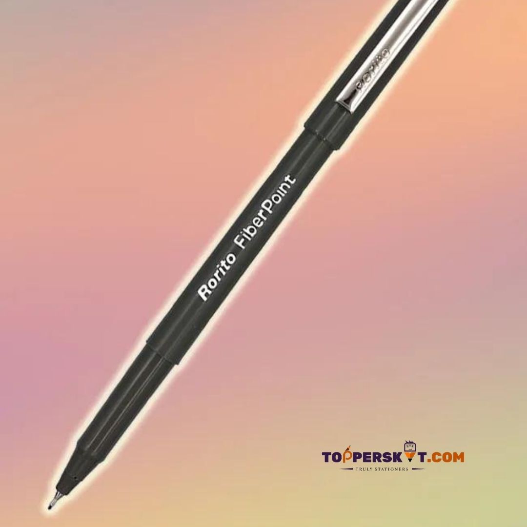 Rorito Fiber Point Gel Pen – Red: Impressive Writing, Sleek Design, Metal Clip for Pocket Grip ( Pack of 1 ) - Topperskit LLP