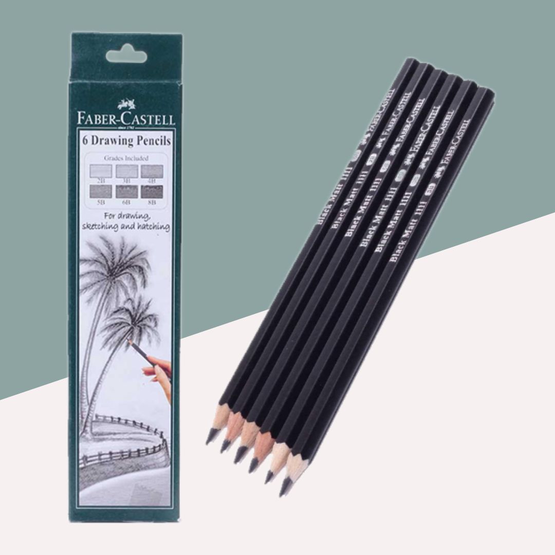 Faber Castell Drawing Pencil with Lead Grades HB to 10B Pack Of