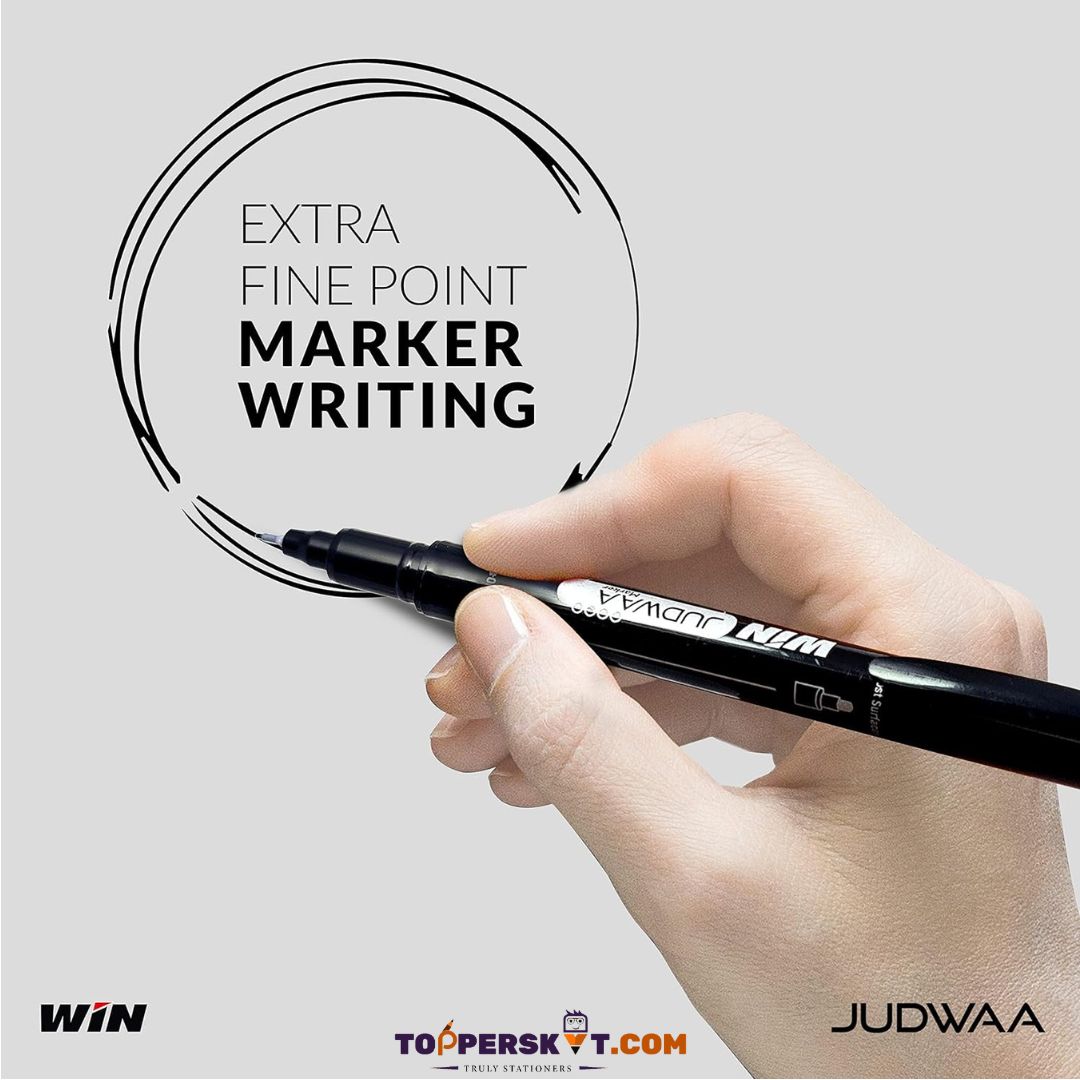 WIN Judwaa Dual Tip CD/DVD/OHP Marker Pens – Black Ink : Versatile Writing Tools For Office ( Pack for 1 ) - Topperskit LLP