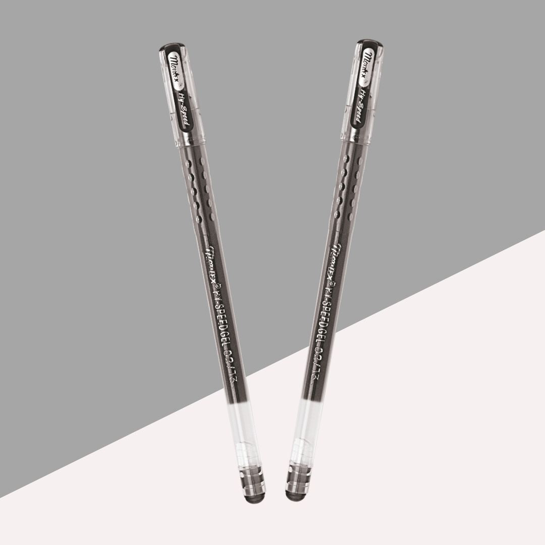 Montex Hy-Speed Sparkle Pens in Black : Sparkling Magic for School and Creative Pursuits ( Set of 2 ) - Topperskit LLP