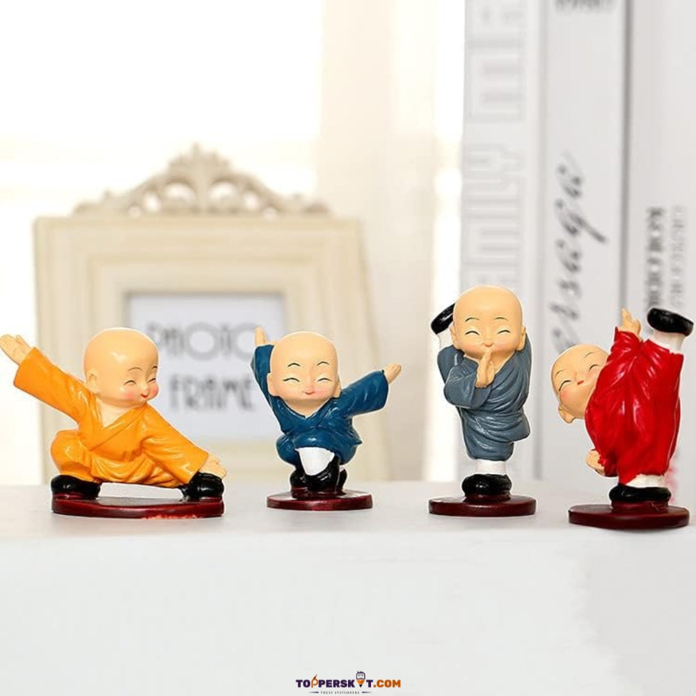 Baby Monk Kung-Fu Buddha Statue – Home Décor (Set of 4)