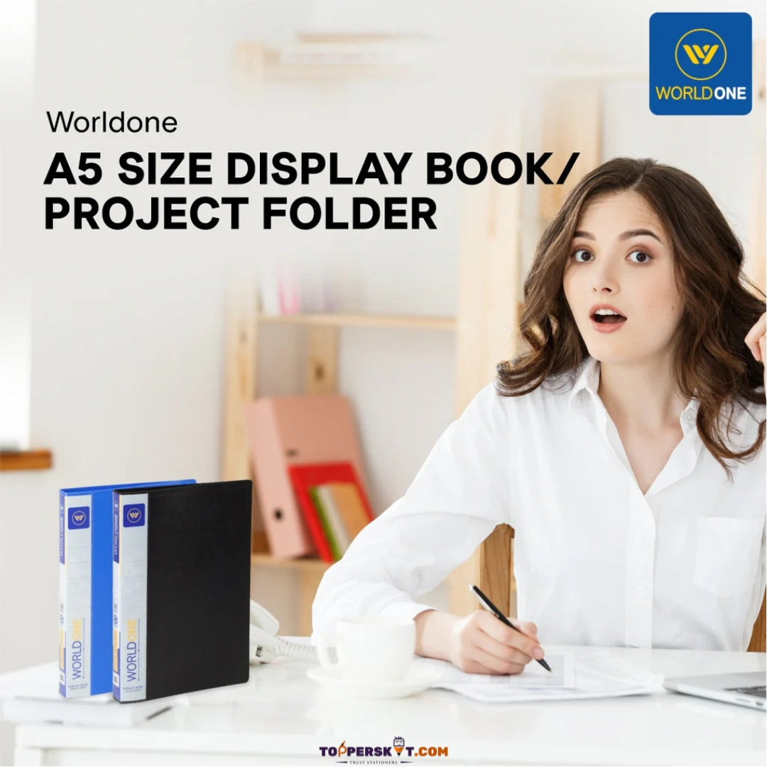 Worldone A5 Size Display Book Folder – Organized Document Storage (Pack of 1)
