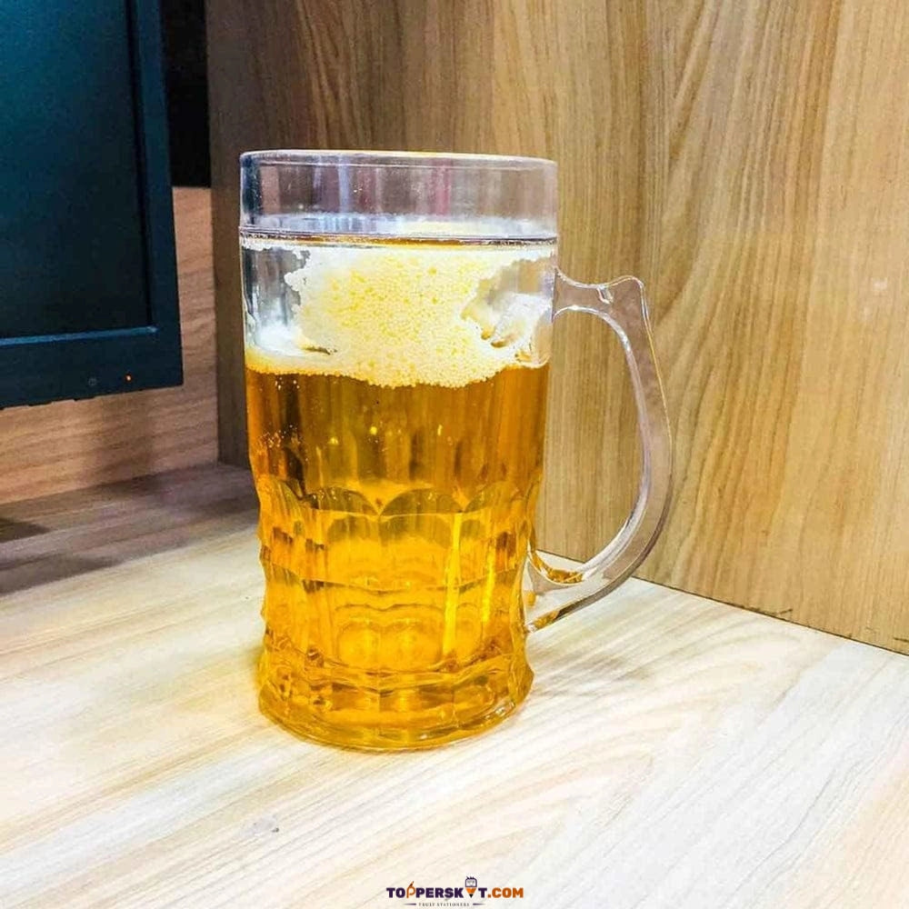 Unbreakable Heavy Plastic Transparent Beer Prank Mug with Handle (Pack of 1)
