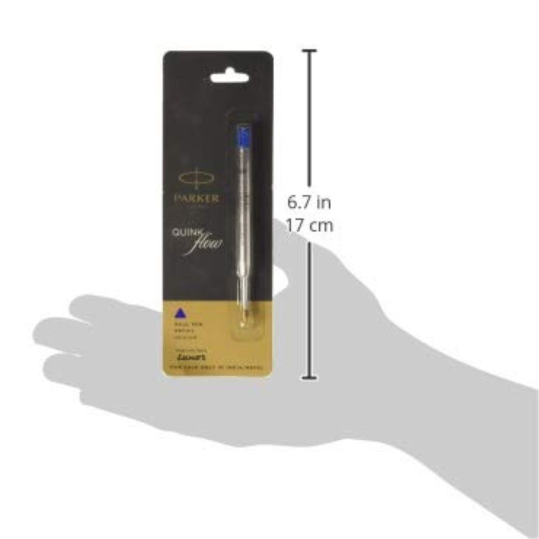 Parker Quink Flow Ball Pen Refill – Blue Ink Smooth Writing (Pack of 1)