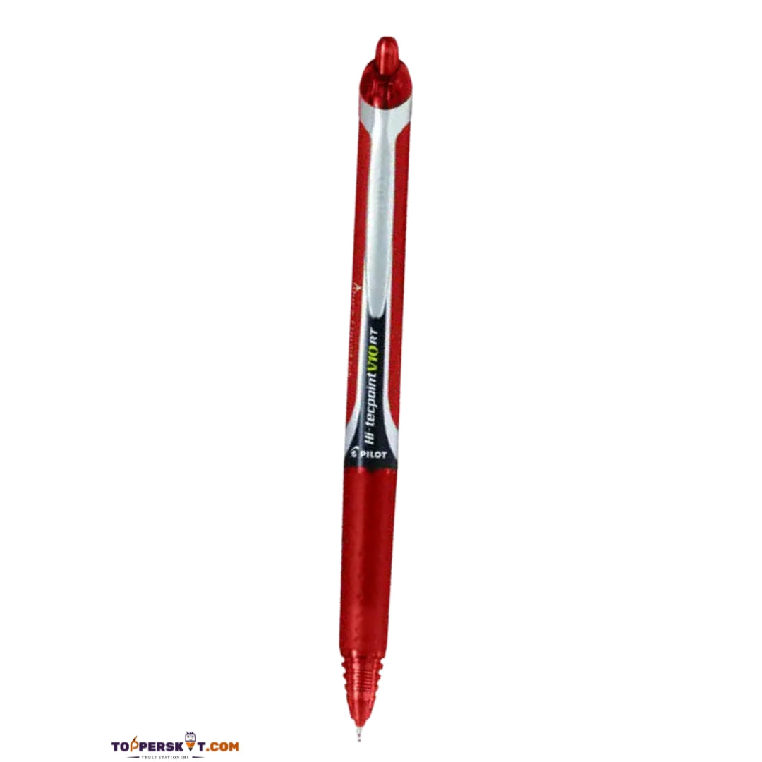 Pilot Hi-Tecpoint V10 RT Roller Ball Pen – 1.0mm Medium Tip Red Ink (Pack of 1)
