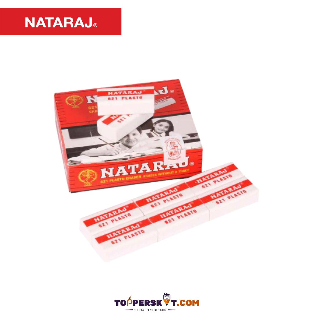 Natraj 621 Non-Toxic Eraser - Small: Clean and Precise ( Pack of 20 ) - Topperskit LLP