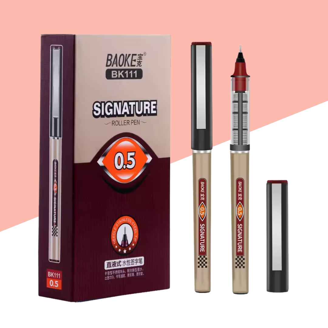Baoke BK111 Signature Roller Pen – Red Ink (Pack of 1)