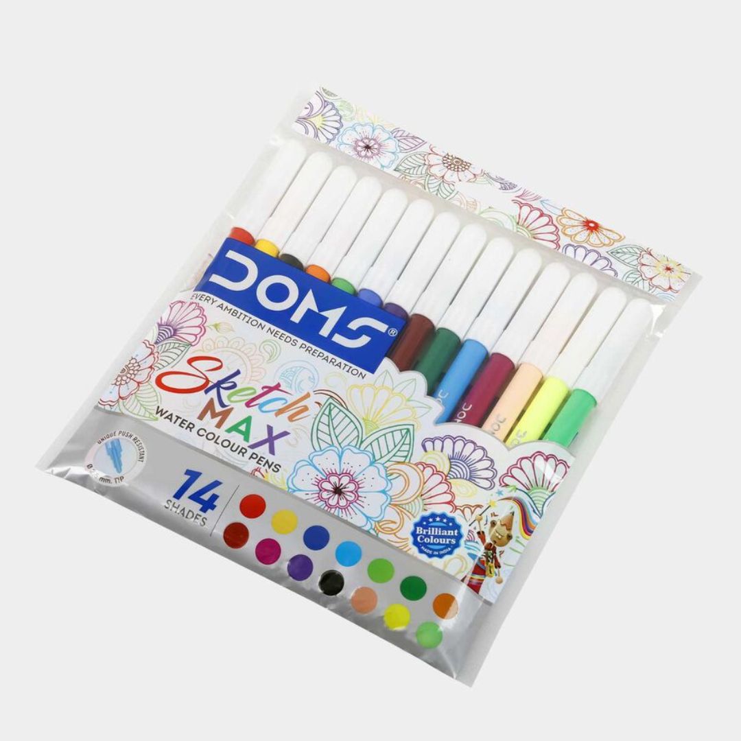 Doms Sketch Max Water Colour Pens ( Pack Of 14 )