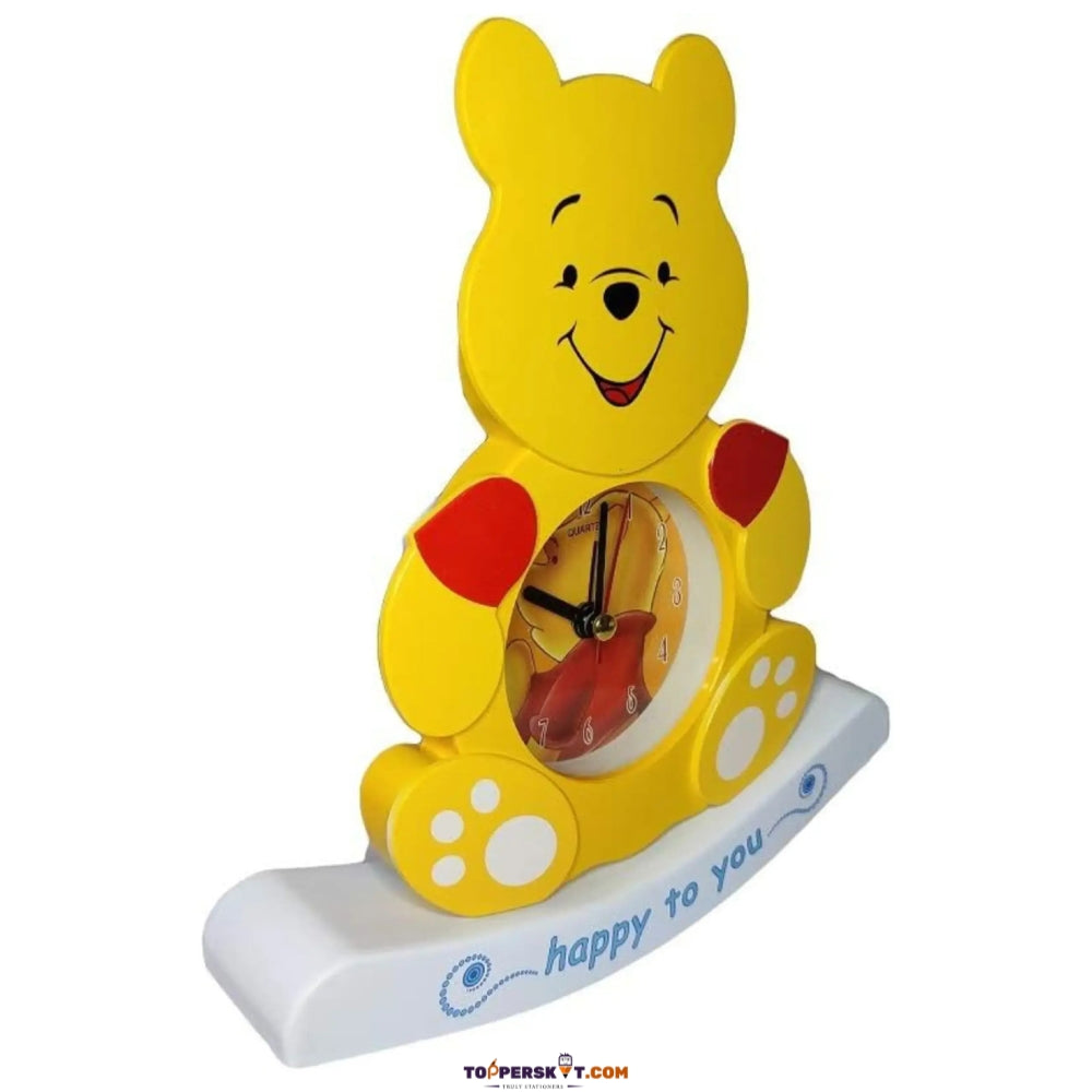 Winnie The Pooh Cartoon Clock – Cute & Functional Kids' Table Clock (Pack of 1)