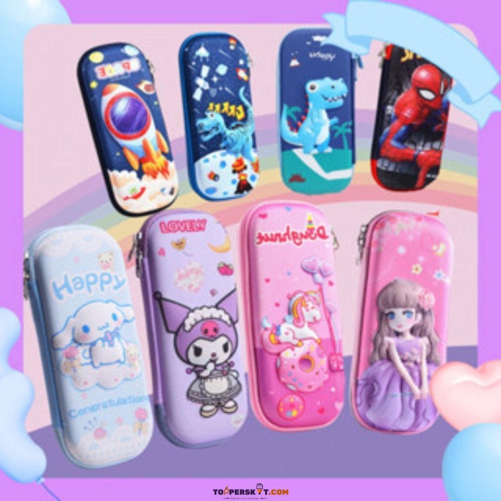 3D Pencil Case for Students – Cute Cartoon Stationery Storage Box (Pack of 1)