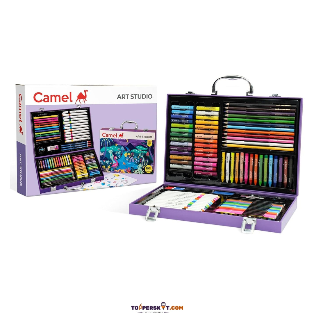 Camel Art Studio Premium Art Kit – 80+ Colors with Scented Sticker (Pack of 1)