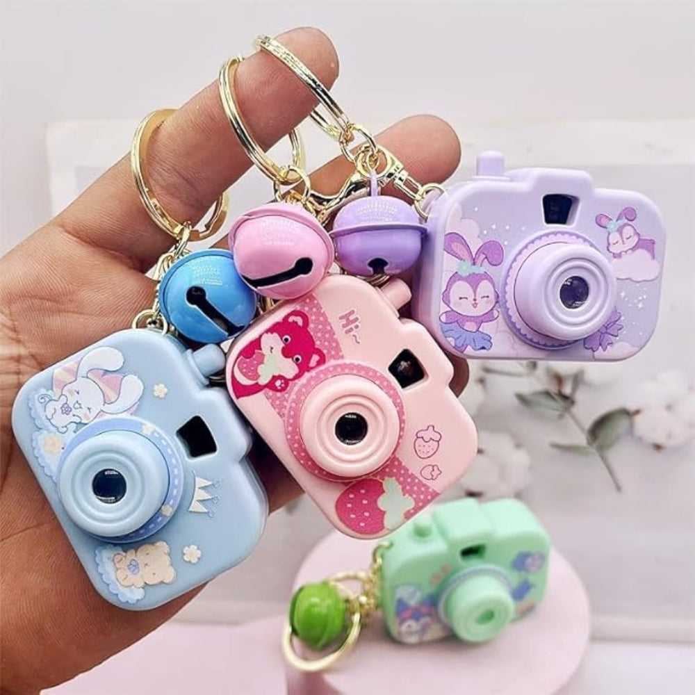 Cute Camera Keychain with Light Effect (Pack of 1)