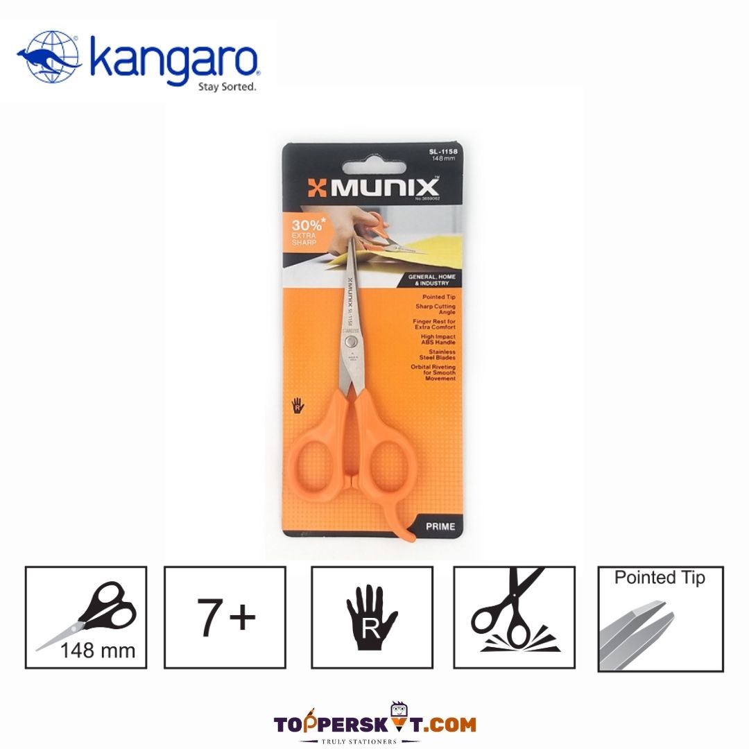 X-Munix Precision Scissors - 148mm: Cutting Edge Excellence with Comfort and Control ( Pack of 1 ) - Topperskit LLP