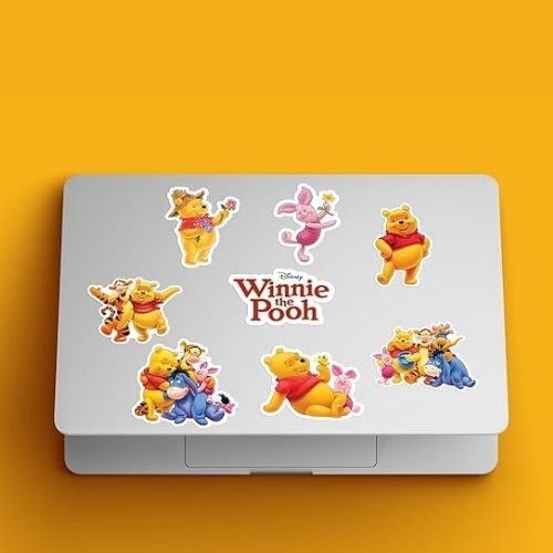 3D Cartoon Winnie The Pooh Sticker for Kids - Fun & Colorful Designs (Pack of 1)