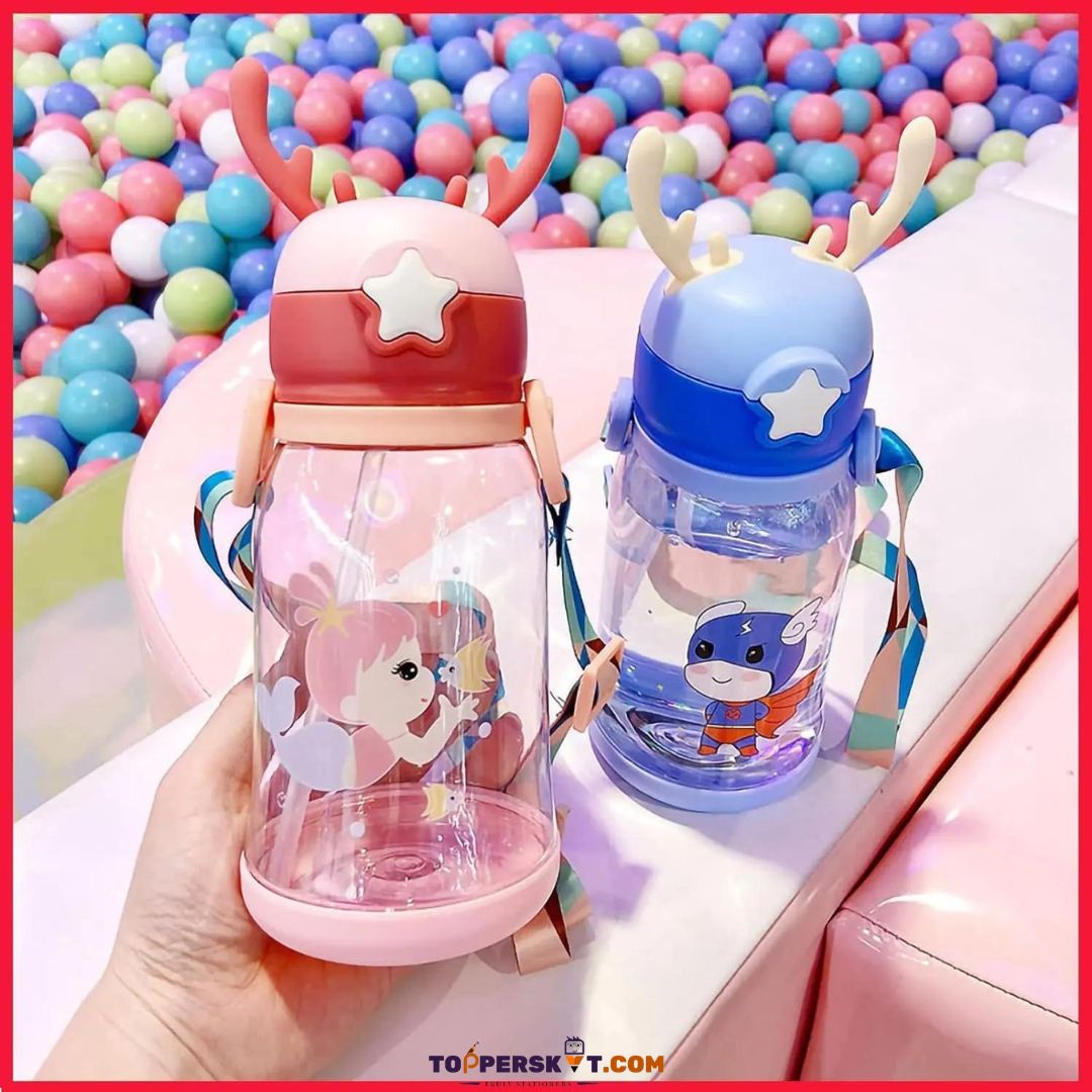 Transparent Sipper Deer Water Bottle (Pack of 1)