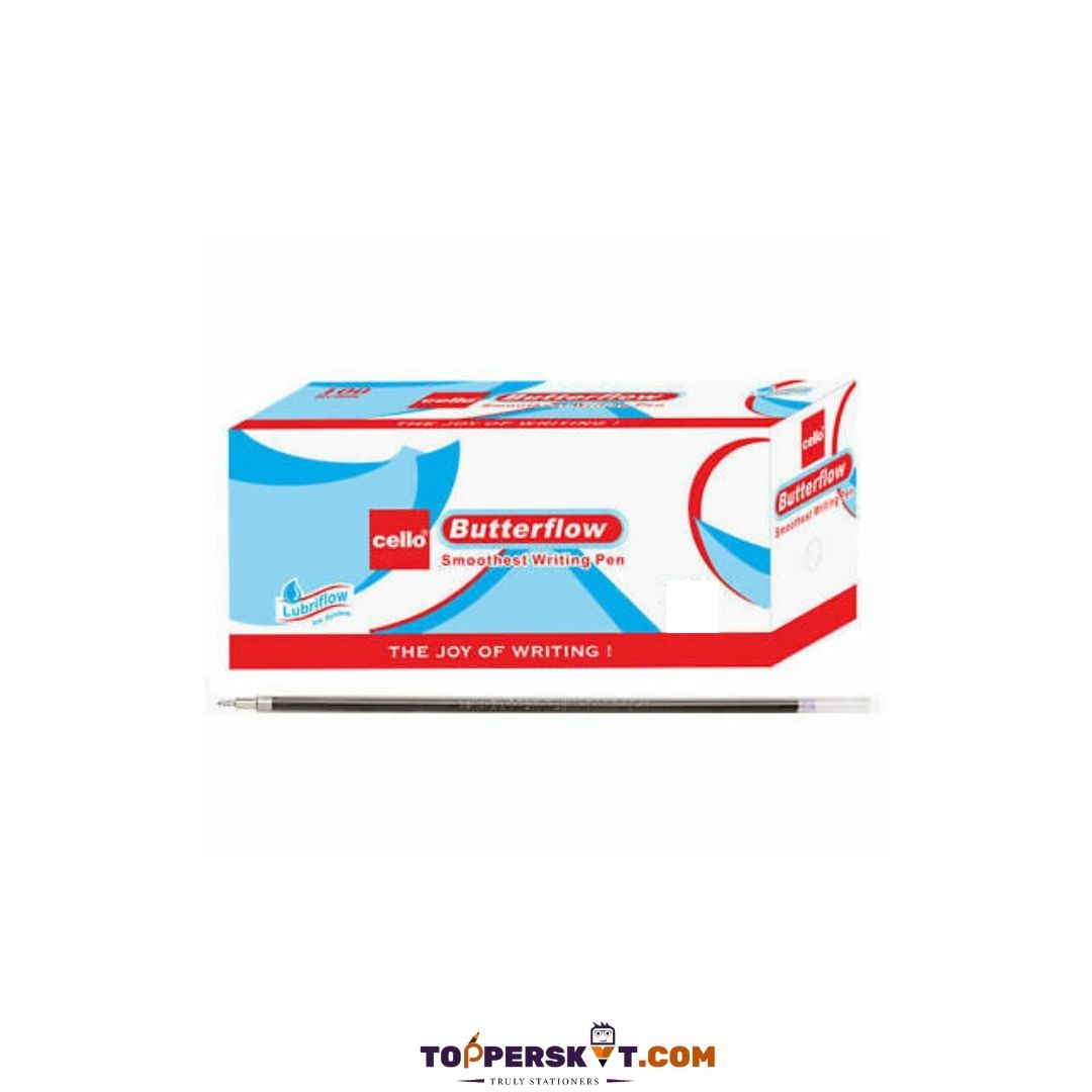 Cello Butterflow Refill - Blue : Smooth, Bold, and Reliable ( Set of 5 ) - Topperskit LLP