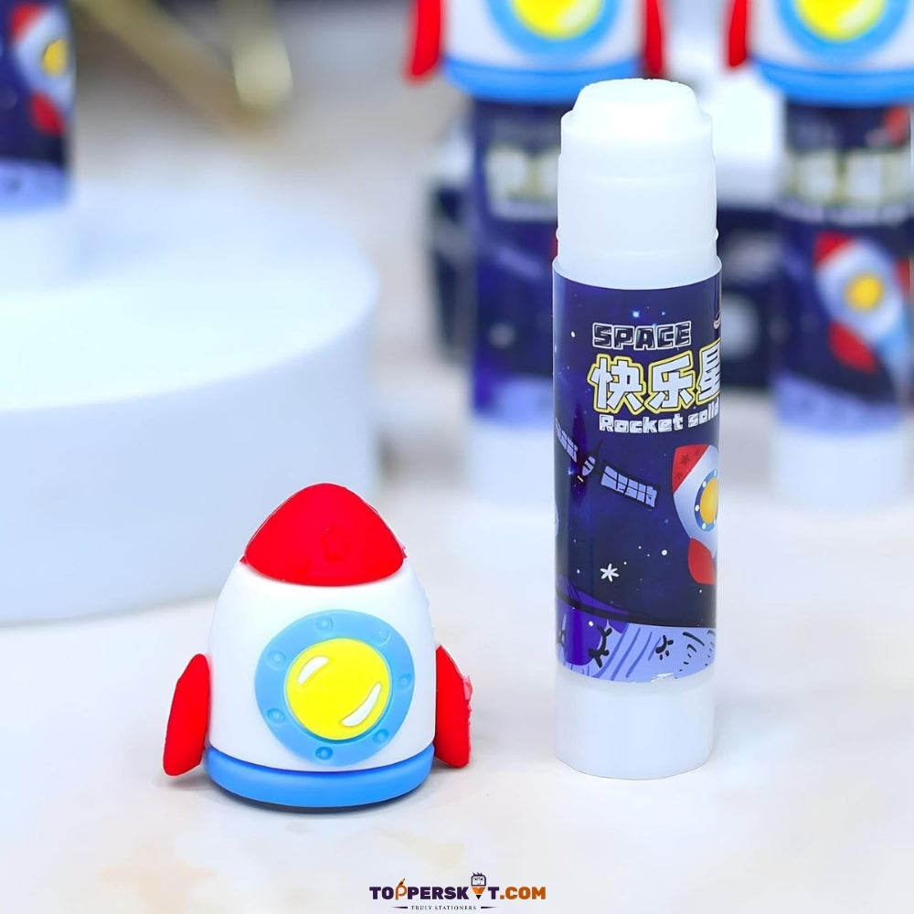 Space Rocket Shape Glue Stick - 8 gm (Pack of 1)