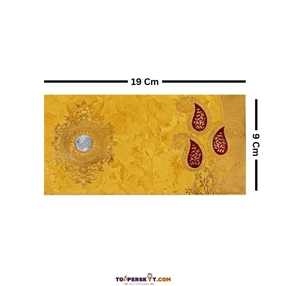 (5 Pcs.) Premium Quality Medium Shagun Coin Envelope - Assorted Designs and Colors