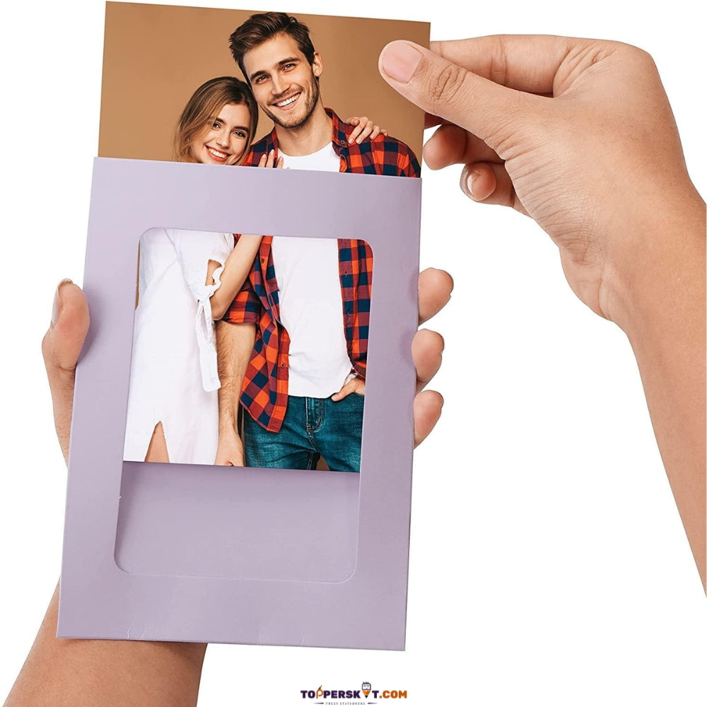 Colorful Wooden Photo Hanging Clips with 1 Meter Thread & Photo Envelope (Pack of 10)
