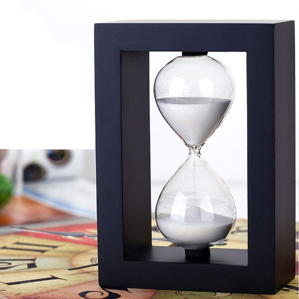 Rectangle Hourglass with Wooden Sand Timer (Pack Of 1)