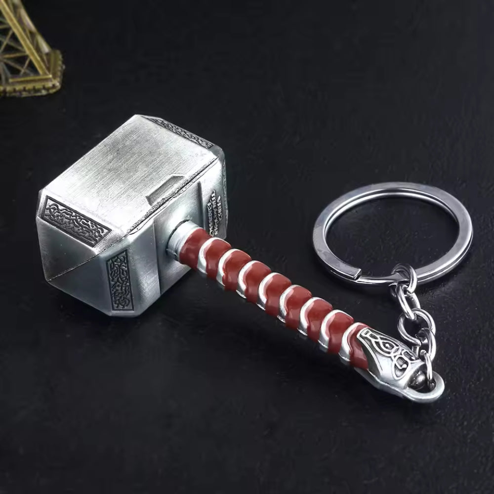 Thor Hammer Metal Keychain- Keyring for Marvel Fans (Pack of 1)