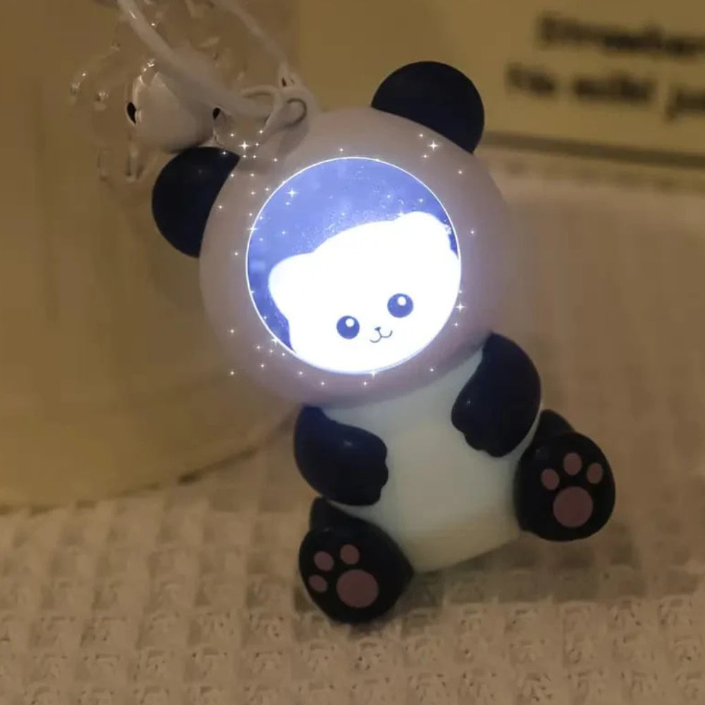 Bear in Panda Cosplay 3D Keychain with Light – Random Bear (Pack of 1)
