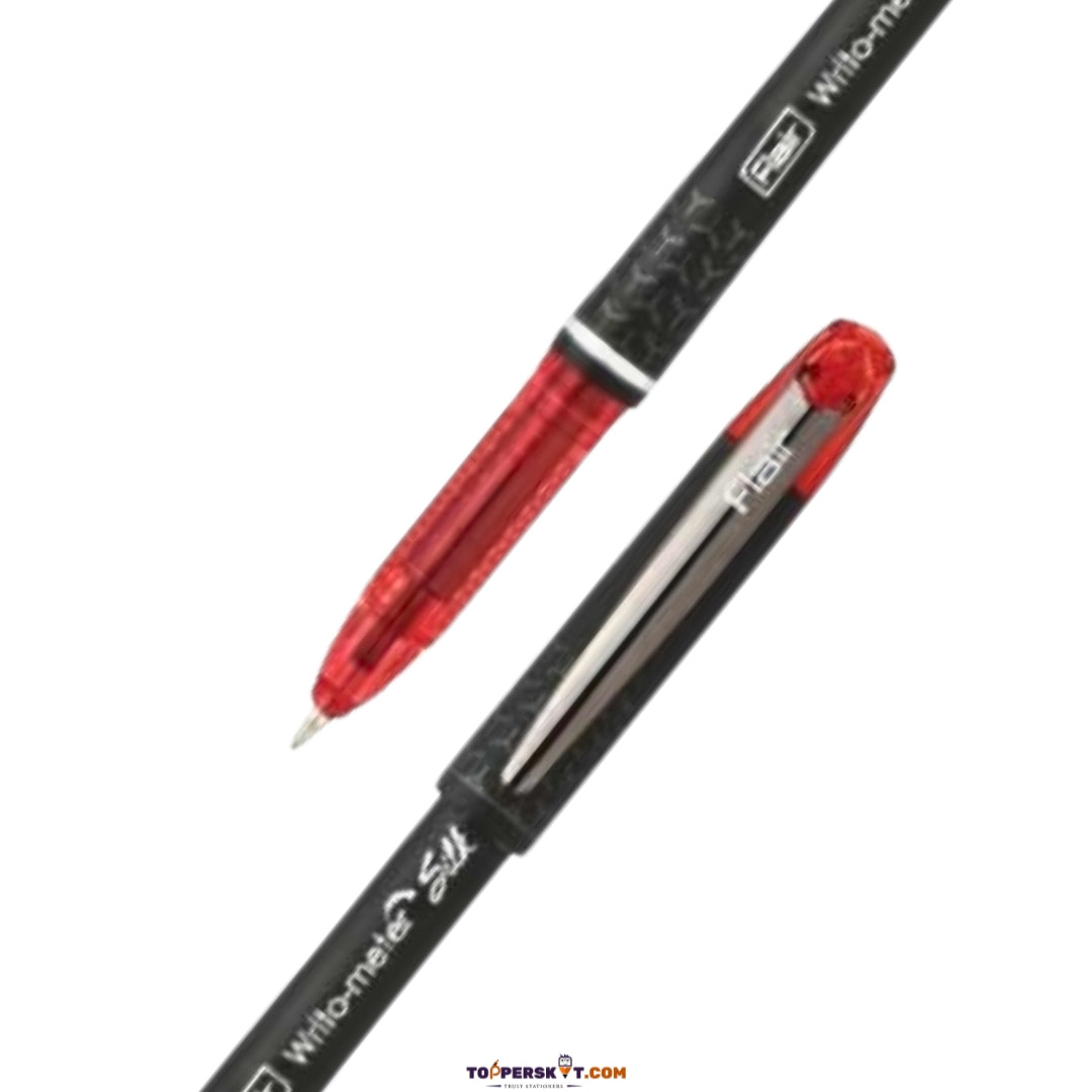 Flair Writo-Meter Silk Ball Pen - Red (Pack of 1)