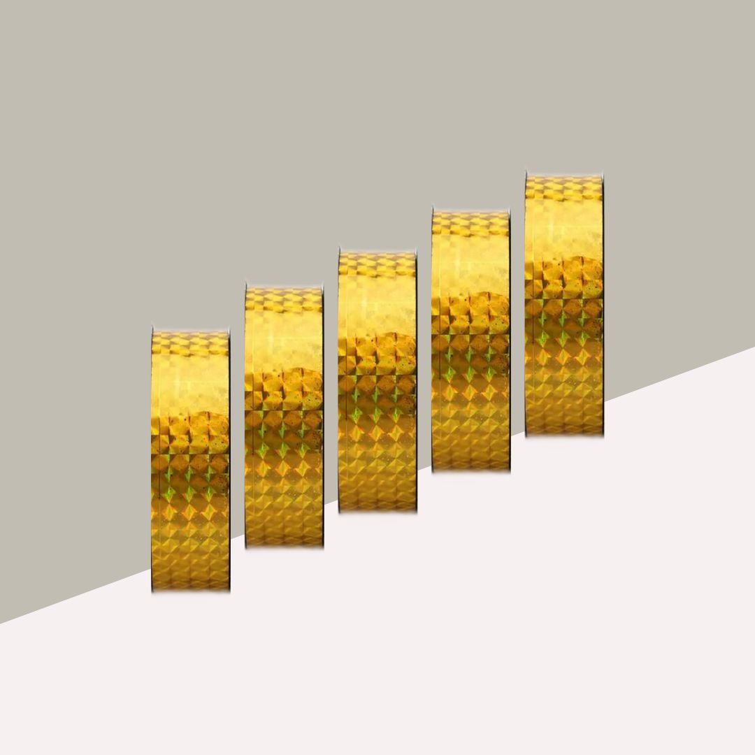 Sparkle Tape - Golden : Vibrant Glitter Adhesive for Creative Brilliance ( Pack of 1 ) - Topperskit LLP
