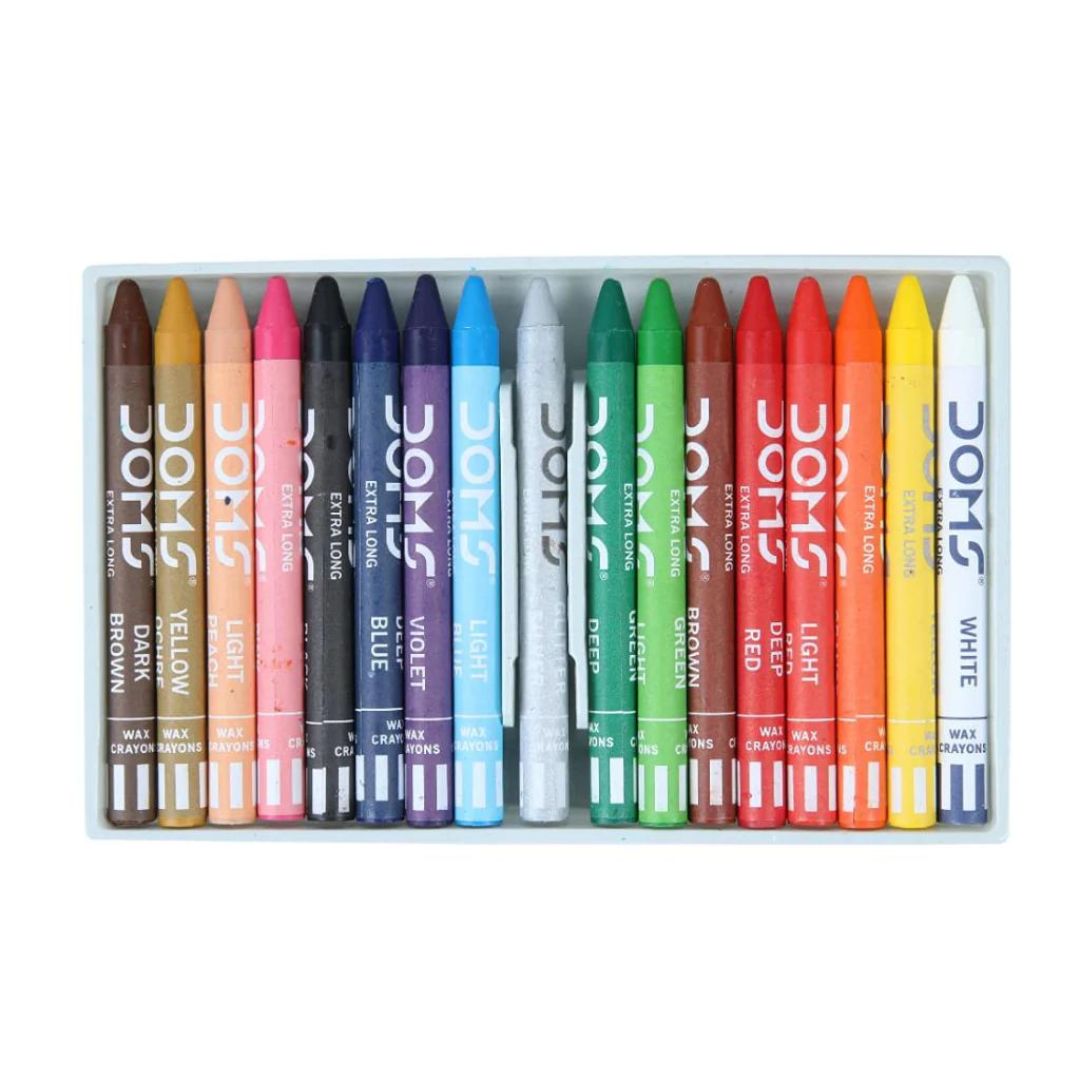 Doms Extra Long Crayons - 16 Shades: Intricate Artistry ( Pack Of 1 ) - Topperskit LLP