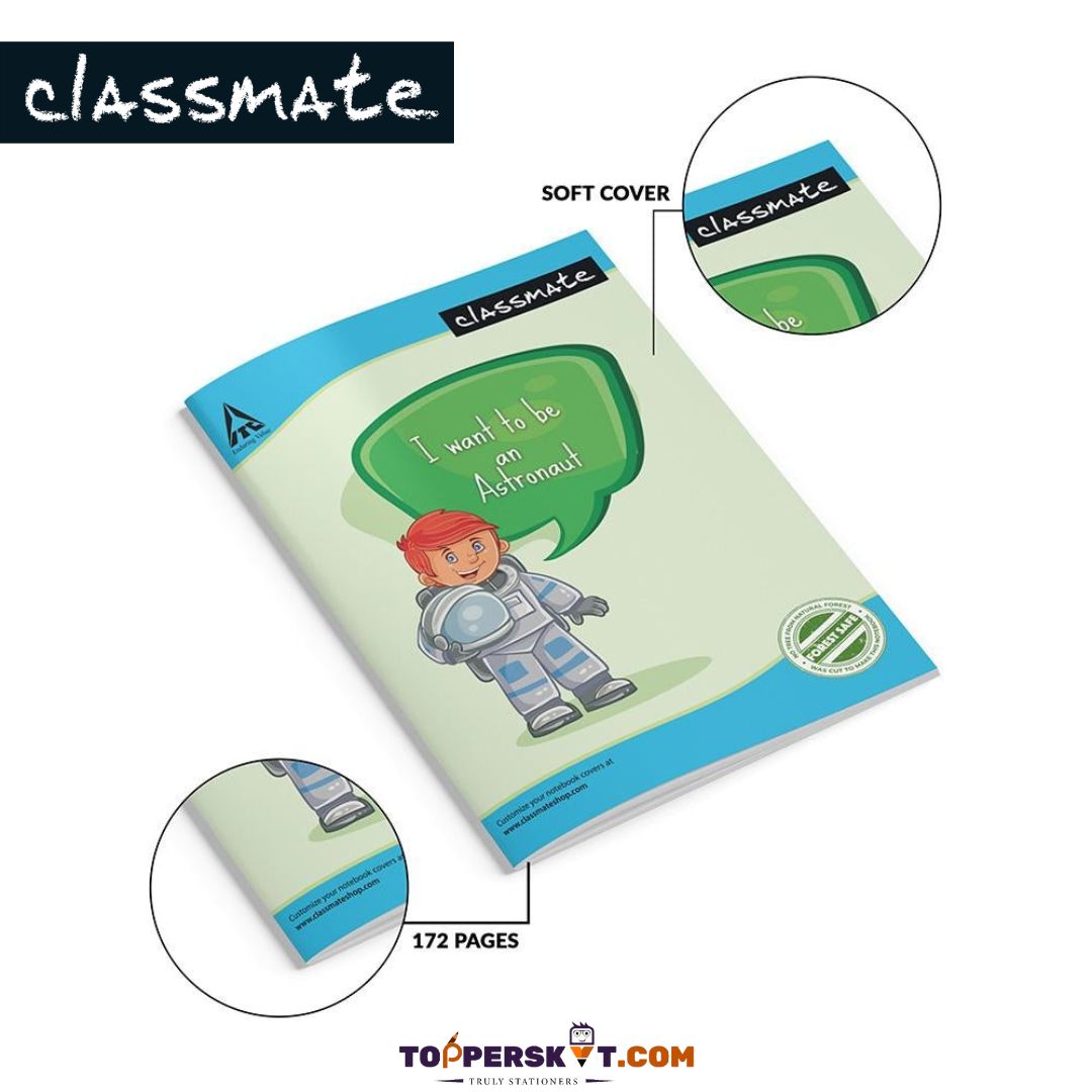 Classmate 3 in 1 Notebook - 172 pages (Pack Of 1)
