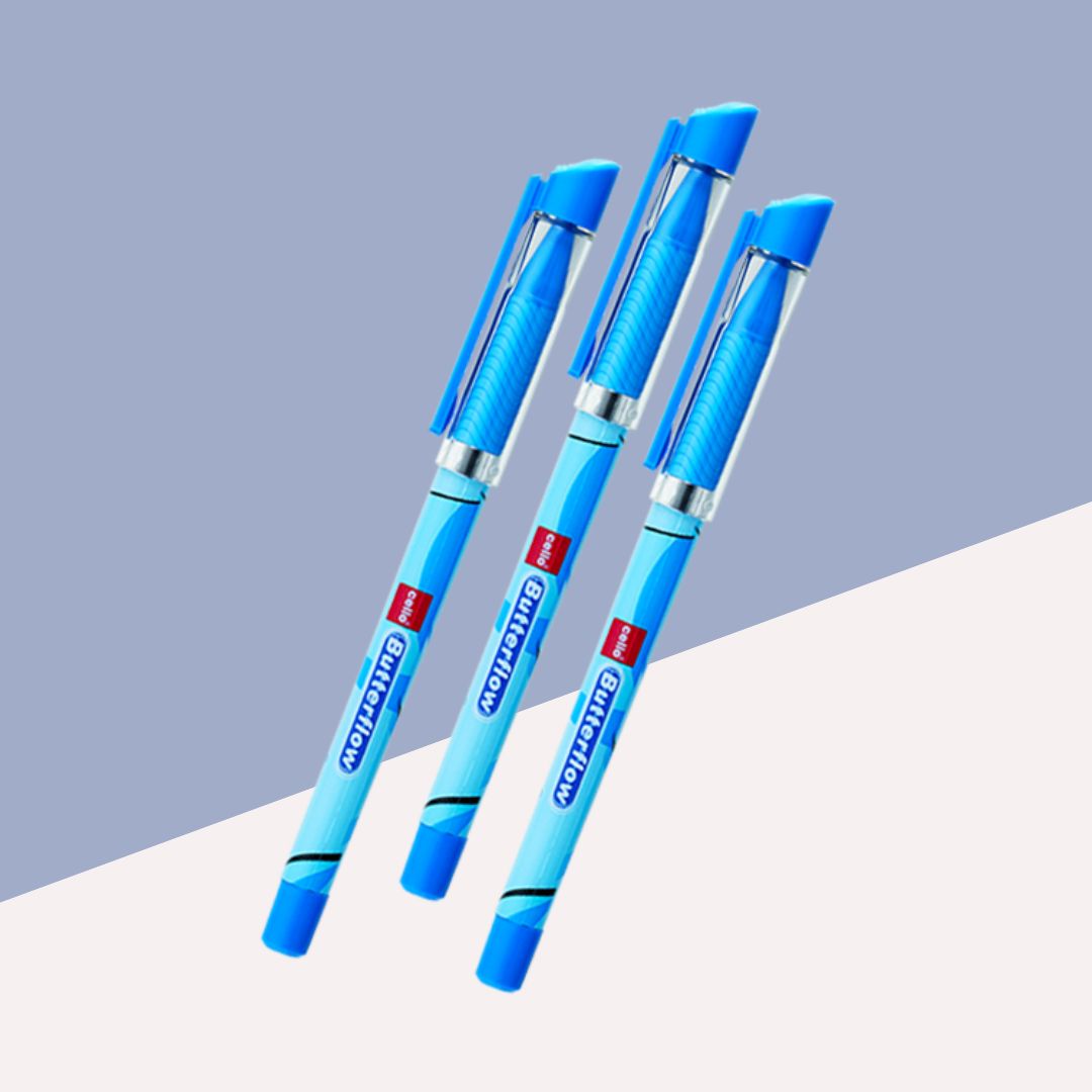 Cello Butterflow Simply Ballpoint Pen – Blue Pack of
