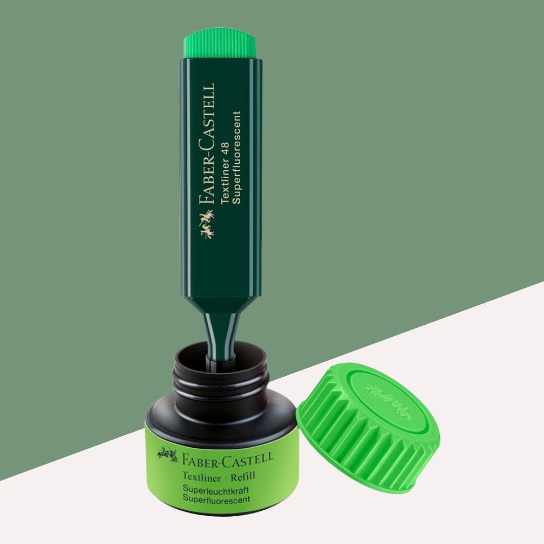 Faber-Castell Textliner Automatic Refill Green Pack Of