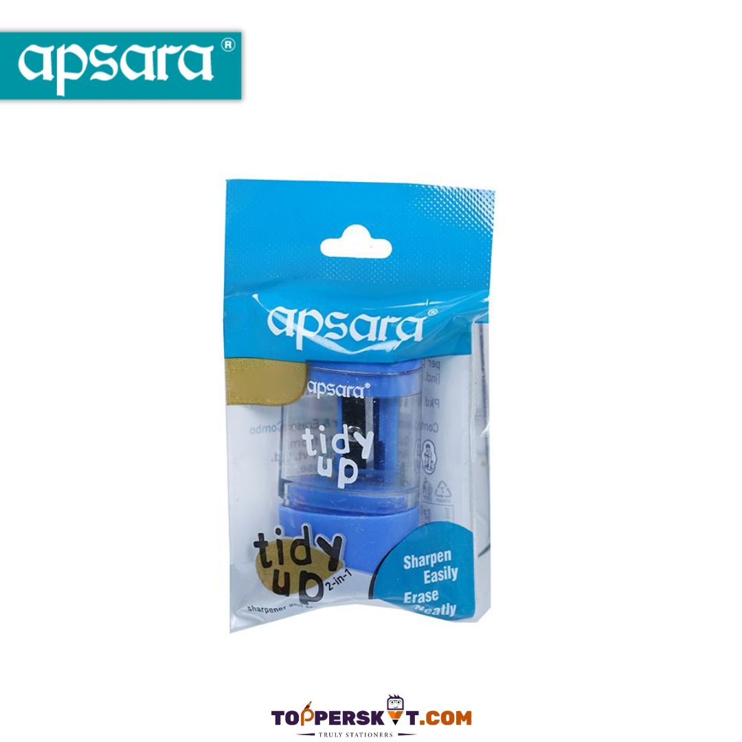 Apsara Tidy Sharpener With Eraser Combo: Efficient Precision ( Pack Of 1 ) - Topperskit LLP