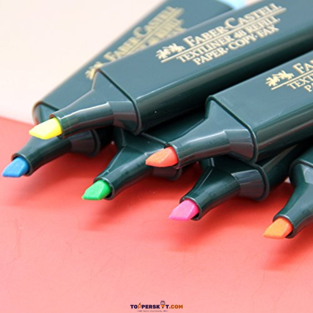 Faber-Castell Textliner Refillable Highlighters - Assorted ( Pack Of 5 )