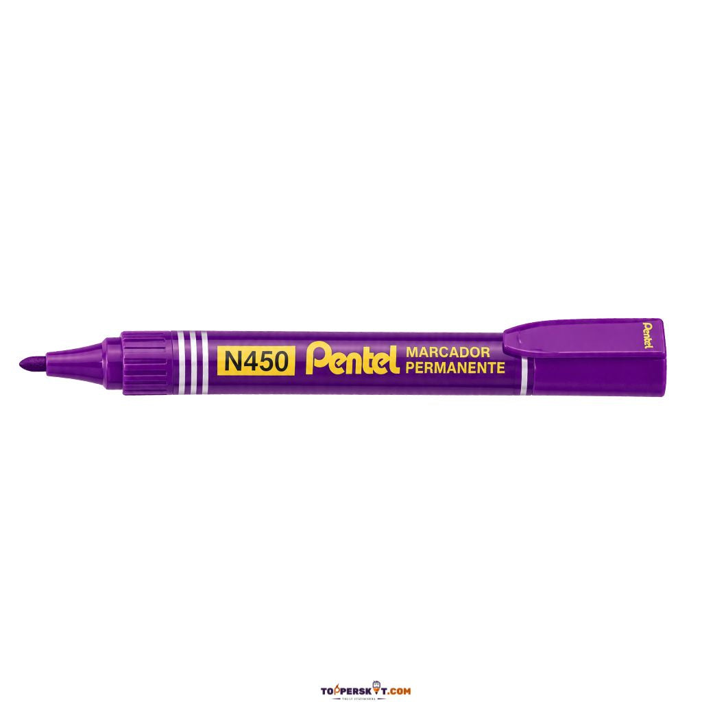 Pentel N450 Permanent Marker – Medium Bullet Tip, Violet (Pack of 1)