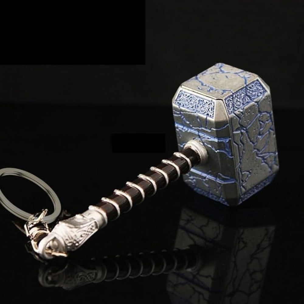 Thor Hammer Metal Keychain- Keyring for Marvel Fans (Pack of 1)