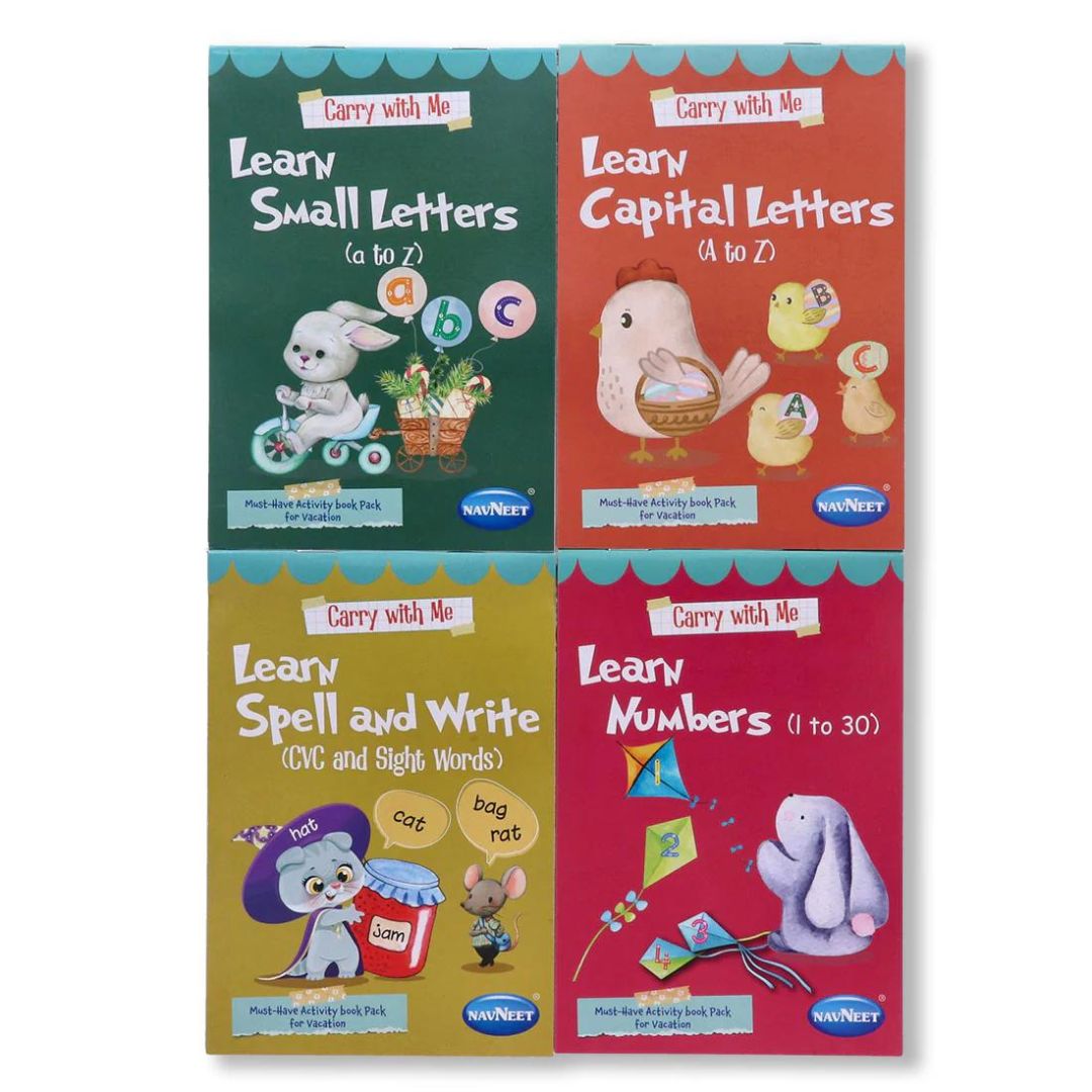 Navneet Carry With Me Series: Capital Letters, Small Letters, Spell & Write Numbers 1 to 30 & More (Pack of 1)