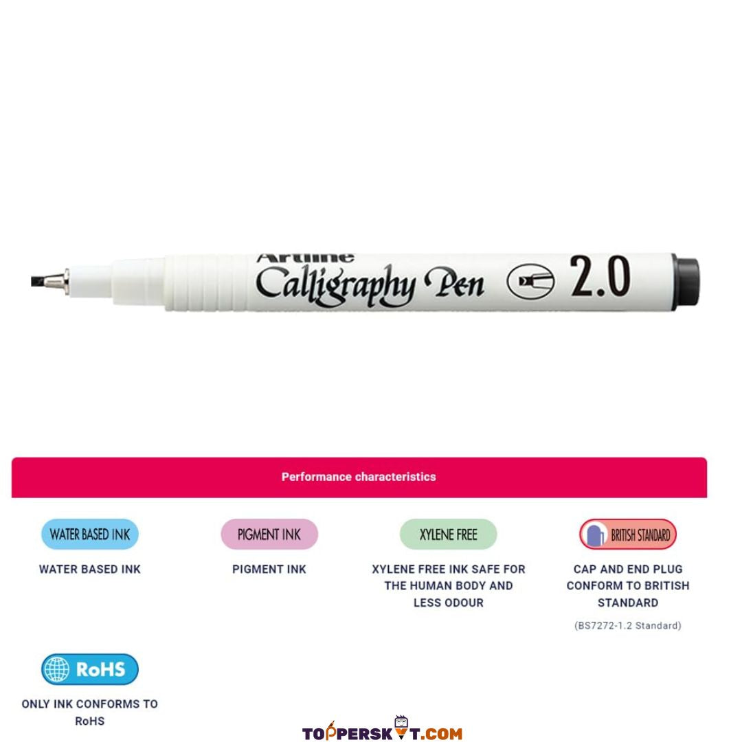 Artline Calligraphy Pen 2.0 - Black (Pack of 1)