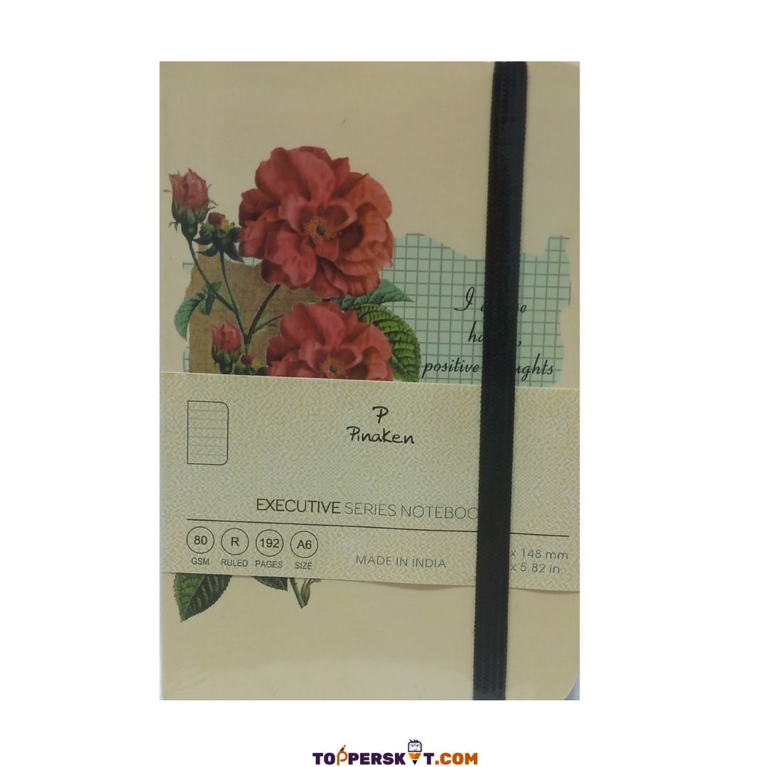 Pinaken Executive Series Notebook, A6 Size, 192 Pages-Ruled Dairy (Pack of 1)