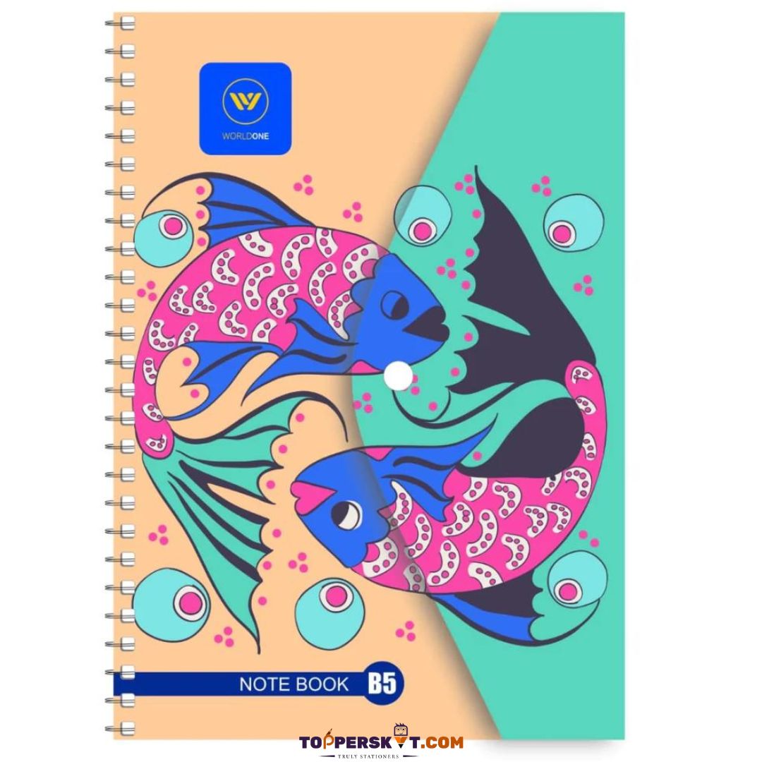 B5 Button Notebook - 200 Pages (Pack of 1)