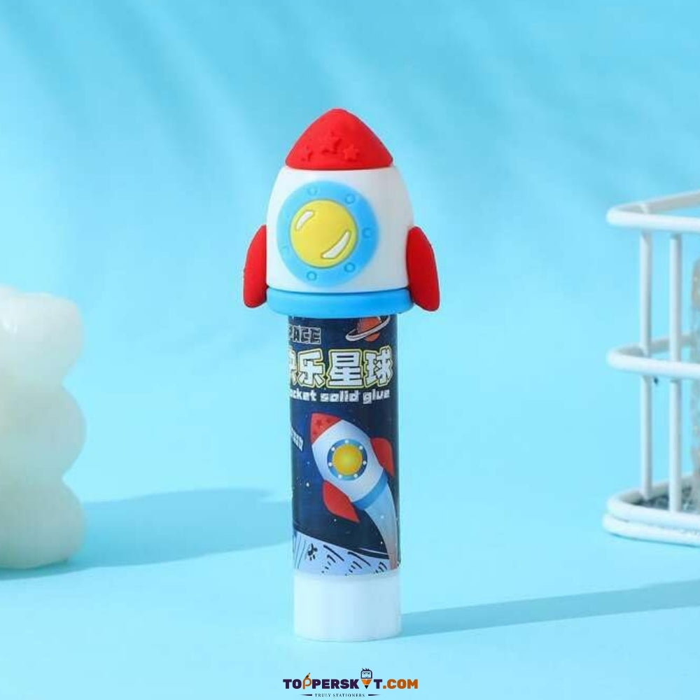 Space Rocket Shape Glue Stick - 8 gm (Pack of 1)