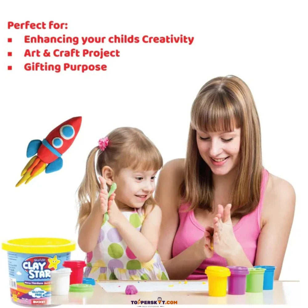 Skoodle Small Clay Star Never Dries – Junior Wonder Bucket (Pack of 1)