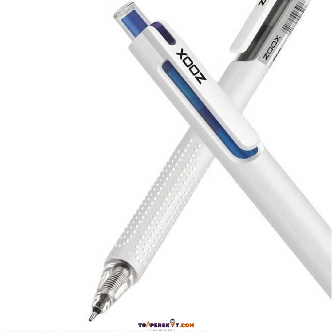 Zoox T7 Mute Black Gel Pen – Silent Click, Spring Tip, Studded Grip (Pack of 1)