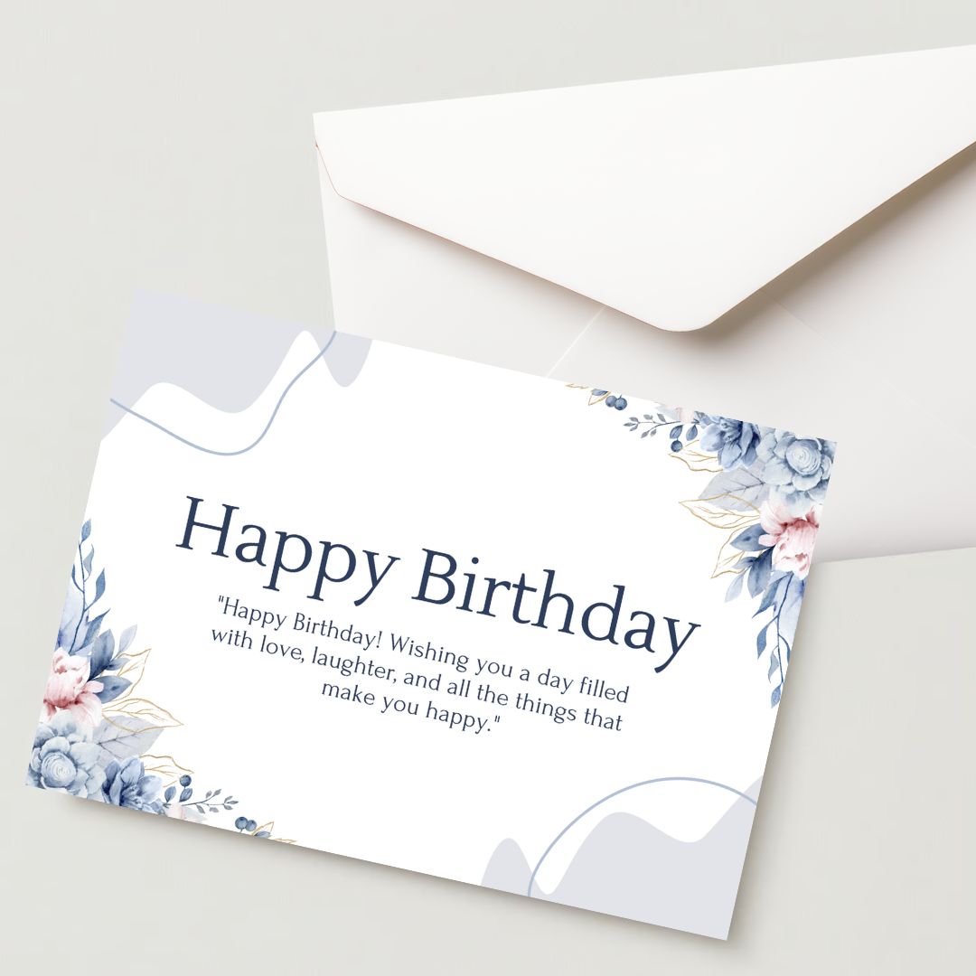 Premium Birthday Card with Envelope 300 GSM Cold-Pressed Paper (Pack of 1)